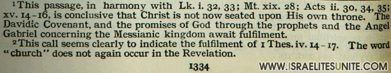 Source: 1909 edition of the Scofield Reference Bible Footnote 2 on page 1340 (1334) for the pre-tribulation rapture.