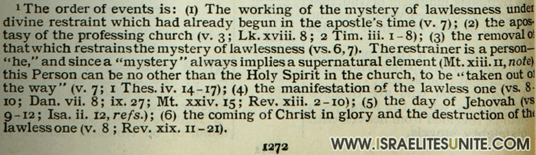Source: 1909 edition of the Scofield Reference Bible Footnote 1 on page 1278 (1272)            